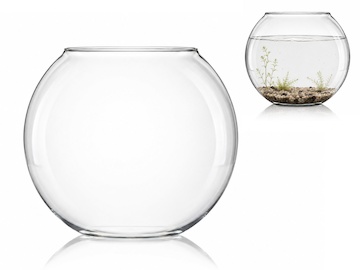 Skleněné kulaté akvárium 20 cm (akvarijní koule)