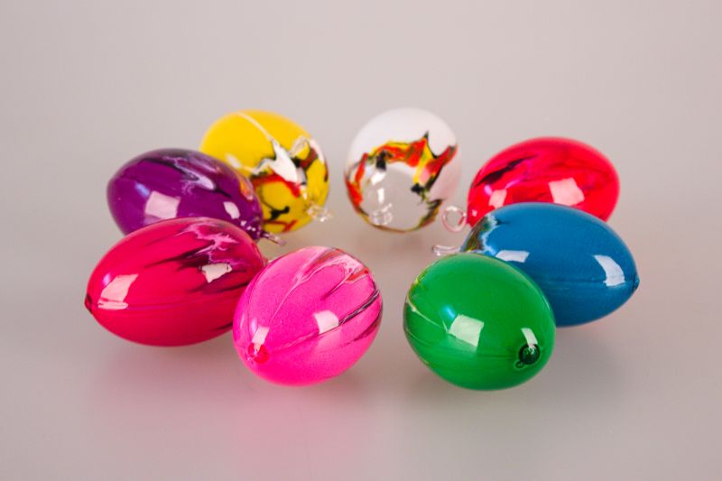 Velikonoční ozdoba Vajíčko s očkem - malované duhové barvy