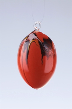 Velikonoční ozdoba Vajíčko s očkem - oranžovo-červená
