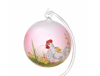 Velikonoční malovaný lampion na skleněném stojanu