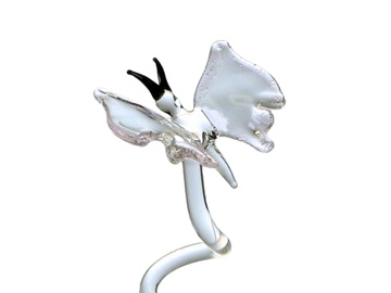 Skleněná tyčinka pro orchidej - motýl fialový