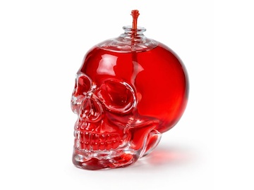 Olejová lampa Lebka - červený lampový olej