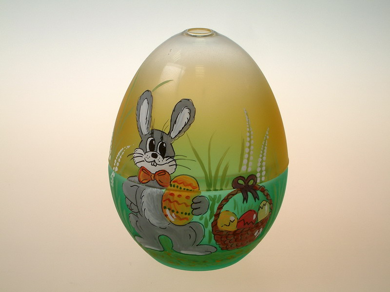 Vajíčko malované pro čajovou svíčku - zajíček