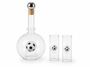 Fotbalová sada – láhev + 2x panák
