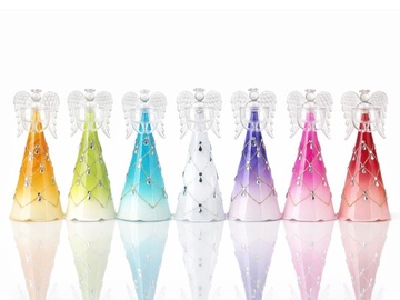 Anděl malovaný s miskou pro čajovou svíčku