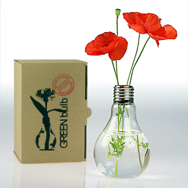 Váza ve tvaru žárovky GREENbulb