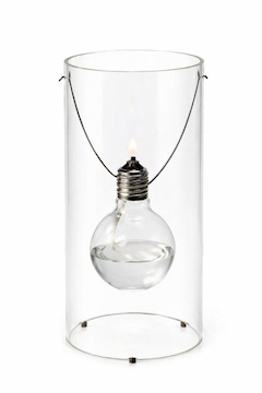 Luxusní industriální olejová lampa ve skle