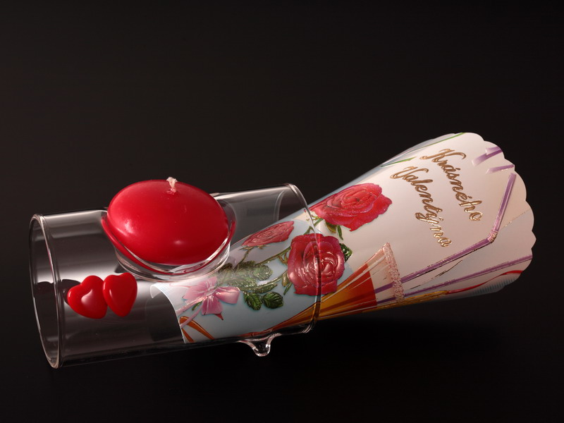 Trubicový svícen Valentýnka