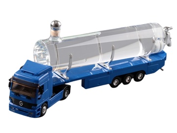 Truck Mercedes - plastové auto, cisterna 0,50 ltr. - modré