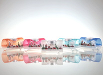 Vánoční malovaný trubicový svícen na 1 svíčku - Nová kolekce