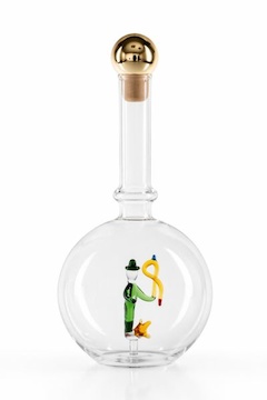 Dárková skleněná láhev 0,5 l – rybář