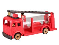 Dřevěný hasičský vůz se skleněnou cisternou 0,5 ltr.