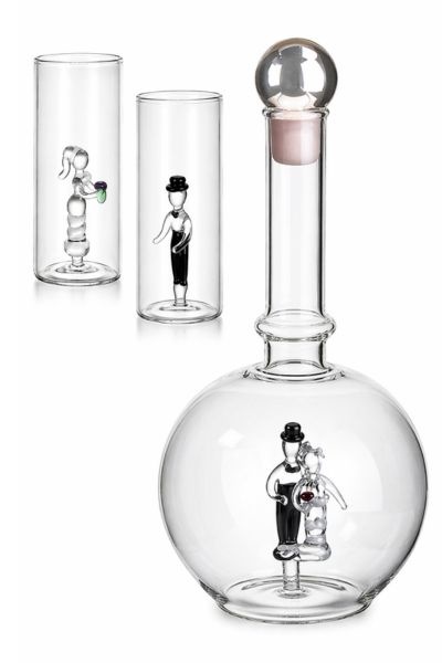 Dárková sada láhev 0,5 l a skleničky ženich a nevěsta – svatební set