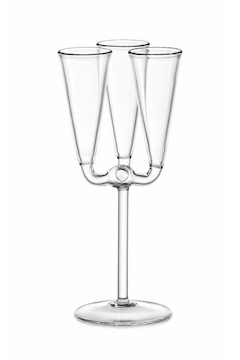 Trojsklenka na nožce 0,04 l