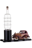 Dřevěné auto Bugatti s lahví 0,35 ltr v pouzdře