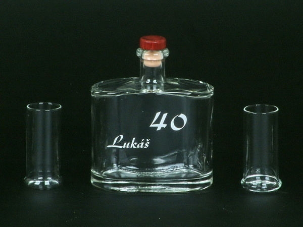 Dárkový set pro alkohol 0,5 ltr. s věnováním na láhvi